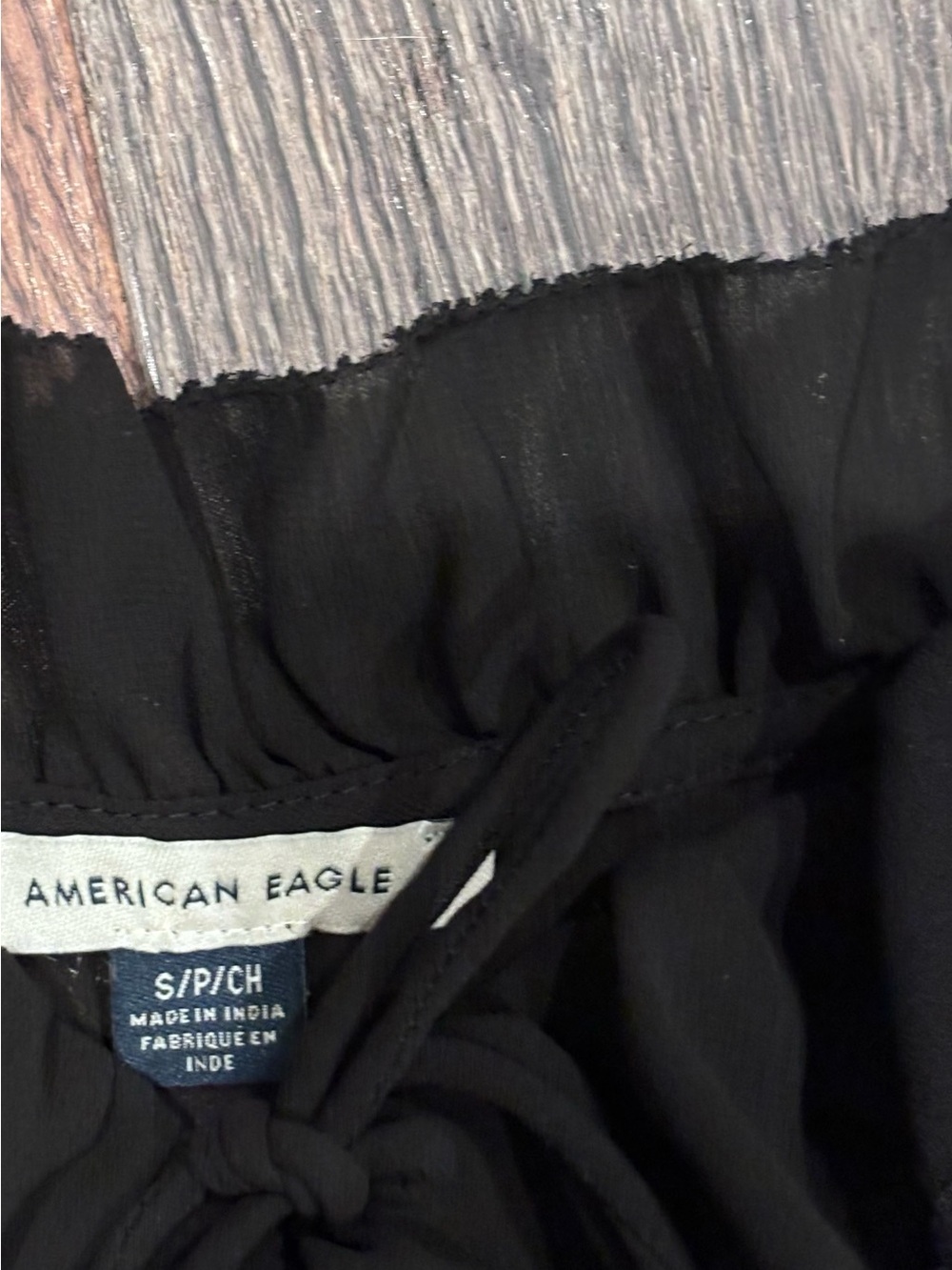American Eagle Outfitters Black Ruffle Tie-Front Camisole in size small - Picture 8 of 11